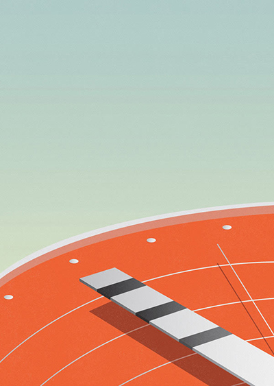 Race-against-time-Minimalist-Illustration-by-Ray-Oranges